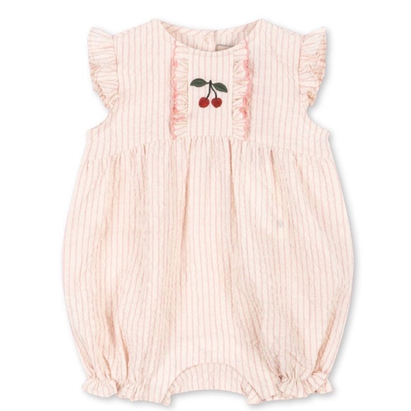 Konges Sløjd Baby Girls Ellie Frill Romper in Pink - Picture 2 of 11